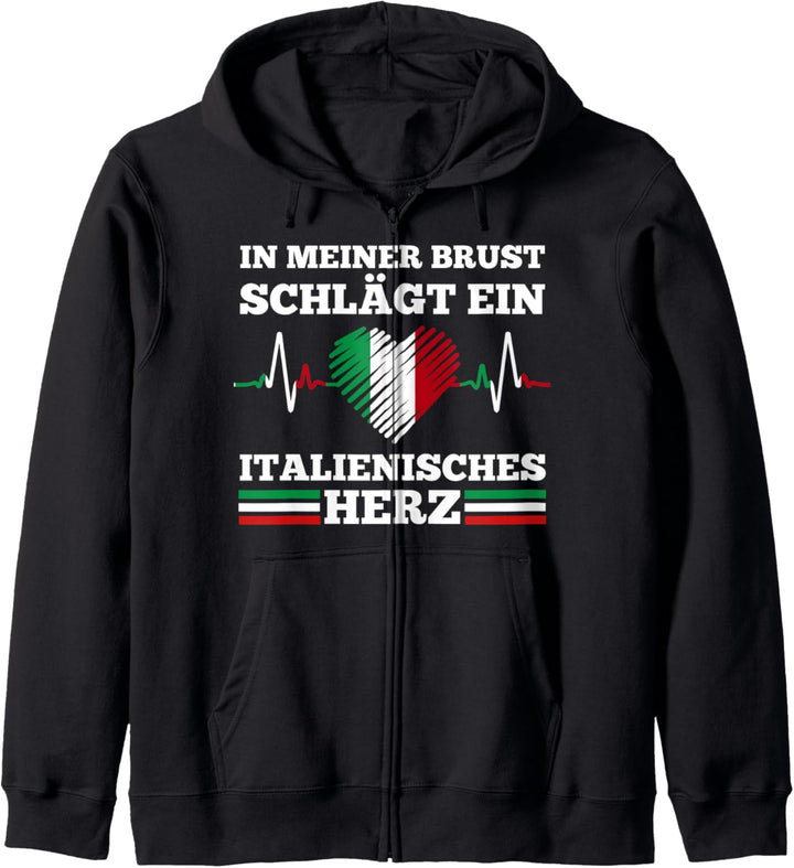 Italiener Italienisches Herz herzschlag Italia Italien Kapuzenjacke