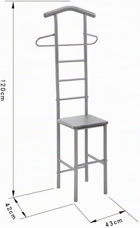 CARO-Möbel Herrendiener Stummer Diener Kleiderständer JIVO, in grau anthrazit,121 cm, Garderobe mit