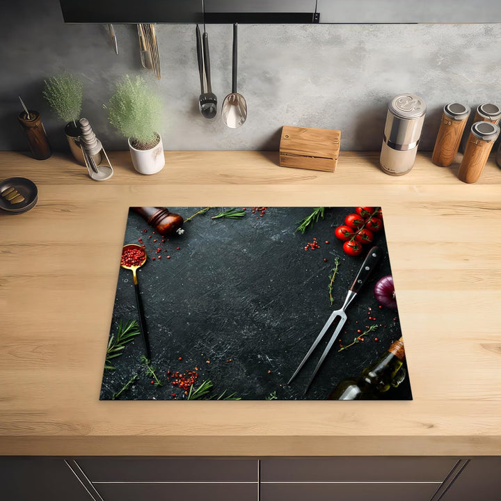 Herdabdeckplatte 59x52 cm Einteilig Herdabdeckung Abdeckplatte für Ceranfeld Abdeckung Induktionskoc