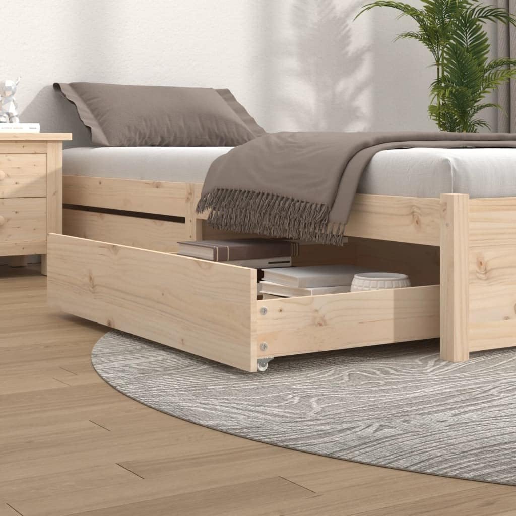 vidaXL 2x Bettschublade Bettkasten Bettschubkasten Schubkasten Unterbettschublade Bettschubladen Sch