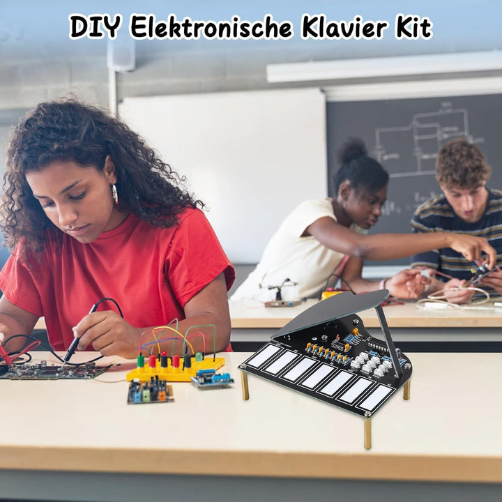 DONGKER DIY Klavier Löt Bausatz kit Elektronisches DIY Schweissen Elektronik Bausatz mit Notiz Lehr