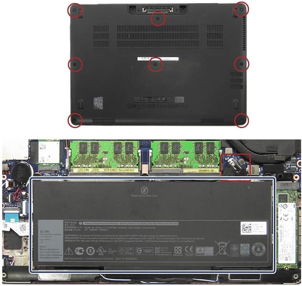 AKKEE J60J5 Laptop Akku für Dell Latitude E7270 E7470 Series Notebook R1V85 451-BBSX 451-BBSY 451-BB