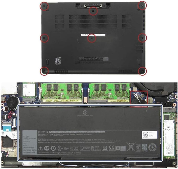 AKKEE J60J5 Laptop Akku für Dell Latitude E7270 E7470 Series Notebook R1V85 451-BBSX 451-BBSY 451-BB