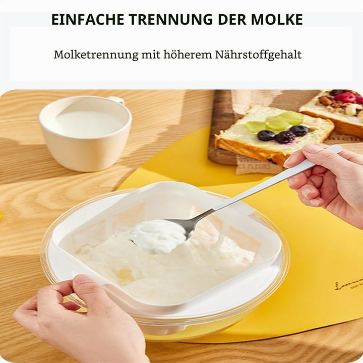 Feine Filtersiebe Joghurt Sieb mit Deckel,Wiederverwendbarer Joghurt Molke Separator,3000ML Griechis