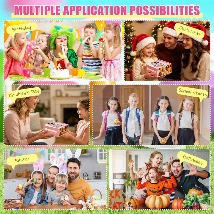 Karaoke Maschine Kinder Mit 2 Mikrofonen, Tragbarer Wiederaufladbar Bluetooth, Bunte LED Lichter, AU