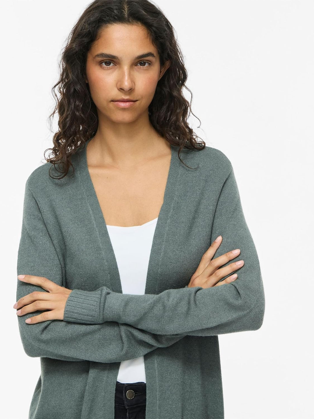 Vila Female Strickjacke VIRIL Basic Strick | Cardigan XS Balsam Green1, XS Balsam Green1