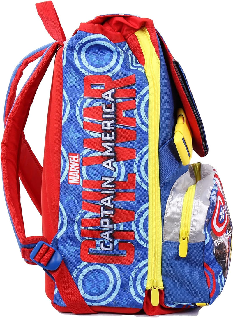 Seven Kidz Corner Capitan America Kinder-Rucksack, 75 cm, 131 liters, Blau (Blu)