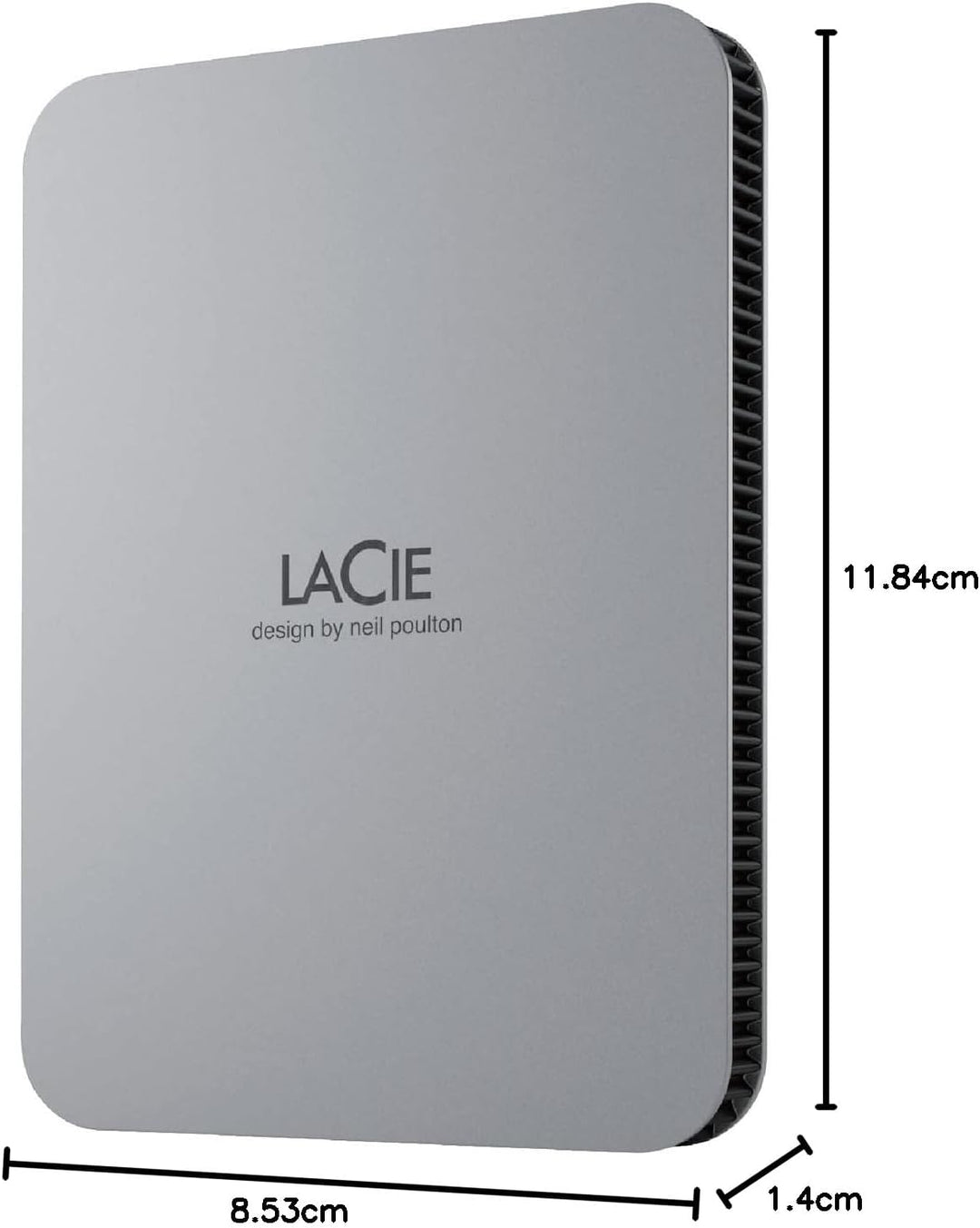 LaCie MOBILE DRIVE V2 Moon 1TB tragbare externe Festplatte, 2.5 Zoll, Mac & PC, silber, inkl. 2 Jahr