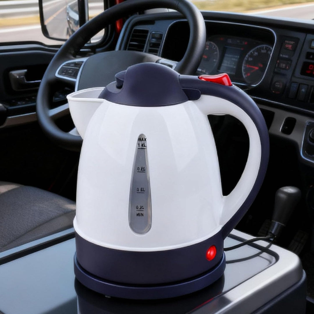 Auto Wasserkocher 1L Tragbare Reisekocher für Auto Reisen Camping mit automatischer Abschaltung (12V