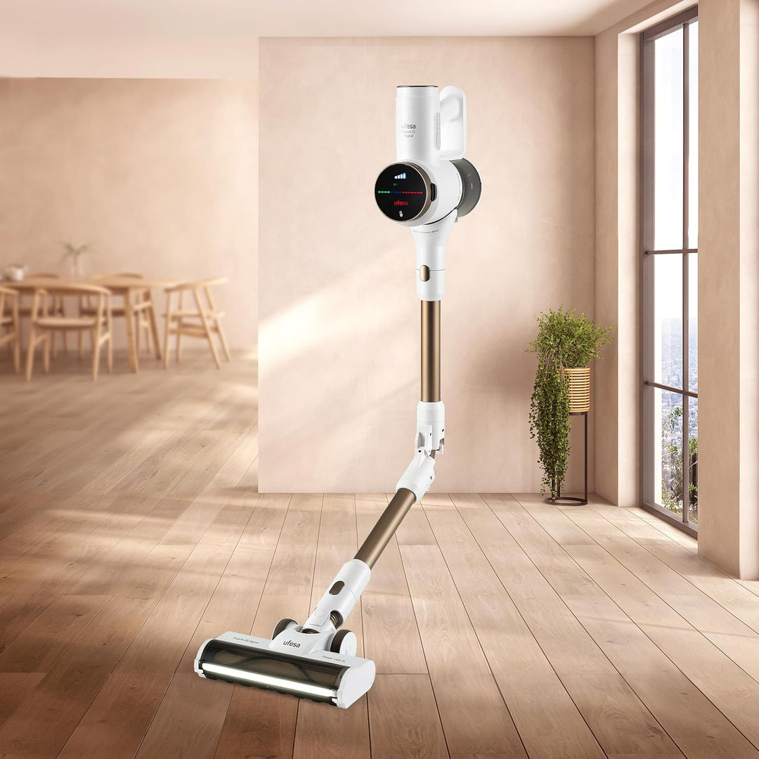 Ufesa Z5 Digital Akku Staubsauger, Selbstladender-Flexibler, 25.9V, LED Touchscreen, 25KPa, 300W, 40