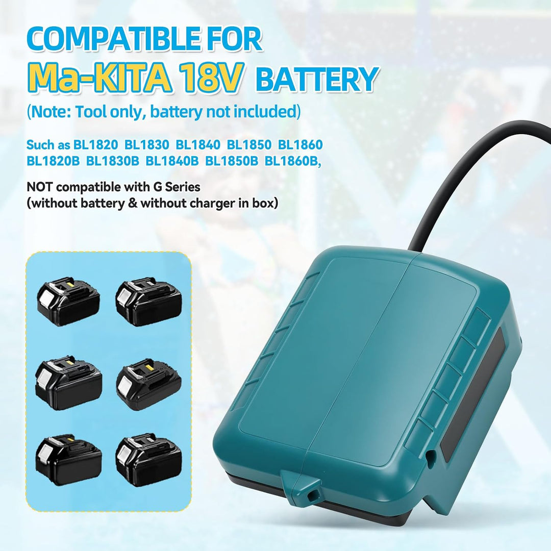 Kabellose Tauchpumpe, kompatibel mit Makita 18V Akku, Mini-Wasser-Öl-Pumpenadapter, Dieselöl-Wasser-
