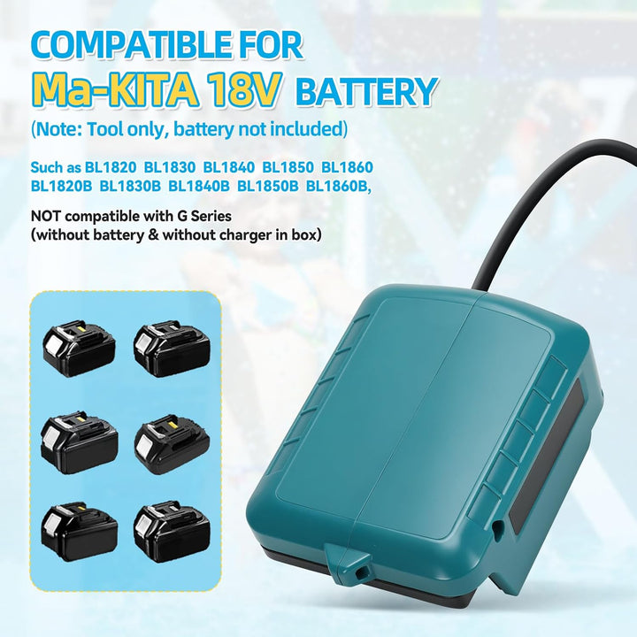 Kabellose Tauchpumpe, kompatibel mit Makita 18V Akku, Mini-Wasser-Öl-Pumpenadapter, Dieselöl-Wasser-