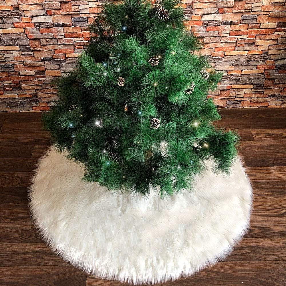 78cm Weihnachtsbaum Röcke Weiss Plüsch Weihnachtsbaum Rock Gross Weisser Rund Weihnachtsbaumdecke Fe