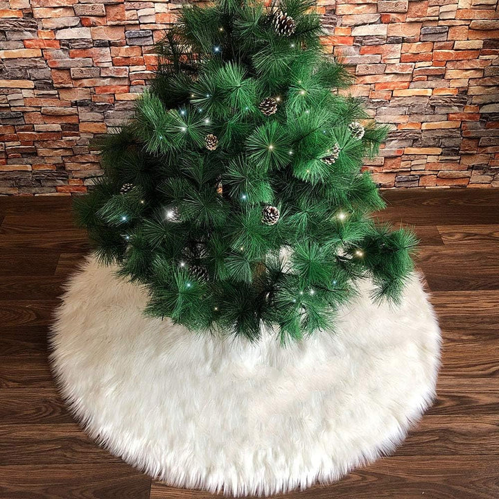 78cm Weihnachtsbaum Röcke Weiss Plüsch Weihnachtsbaum Rock Gross Weisser Rund Weihnachtsbaumdecke Fe