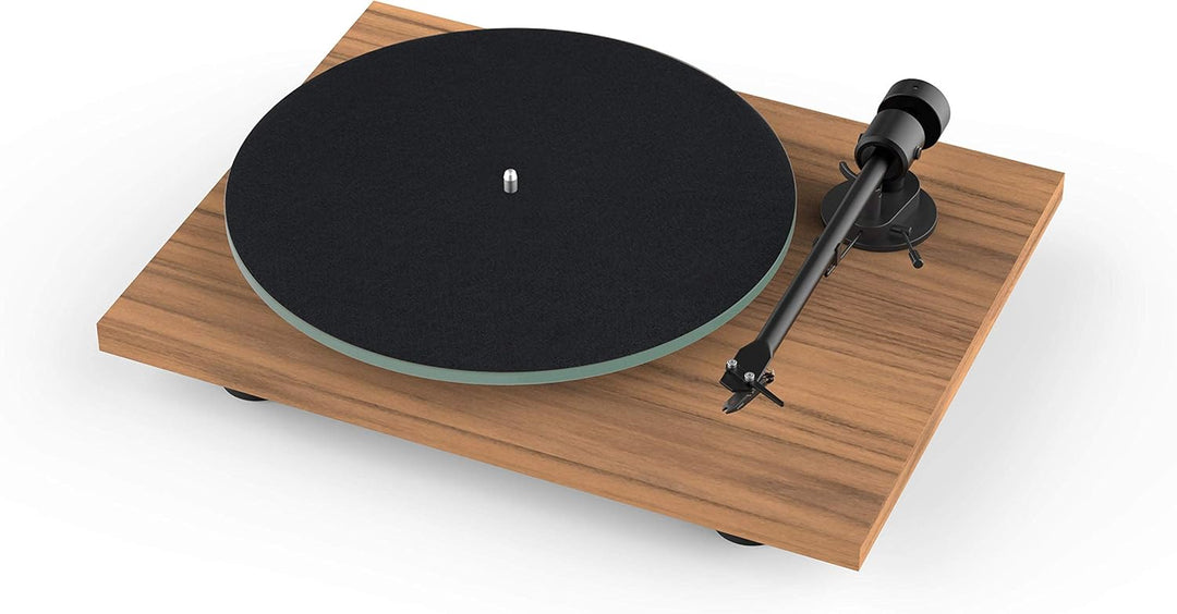 Pro-Ject T1 Evo BT Schallplattenspieler Walnuss inkl. Ortofon OM10 Satin-Walnuss, Satin-Walnuss