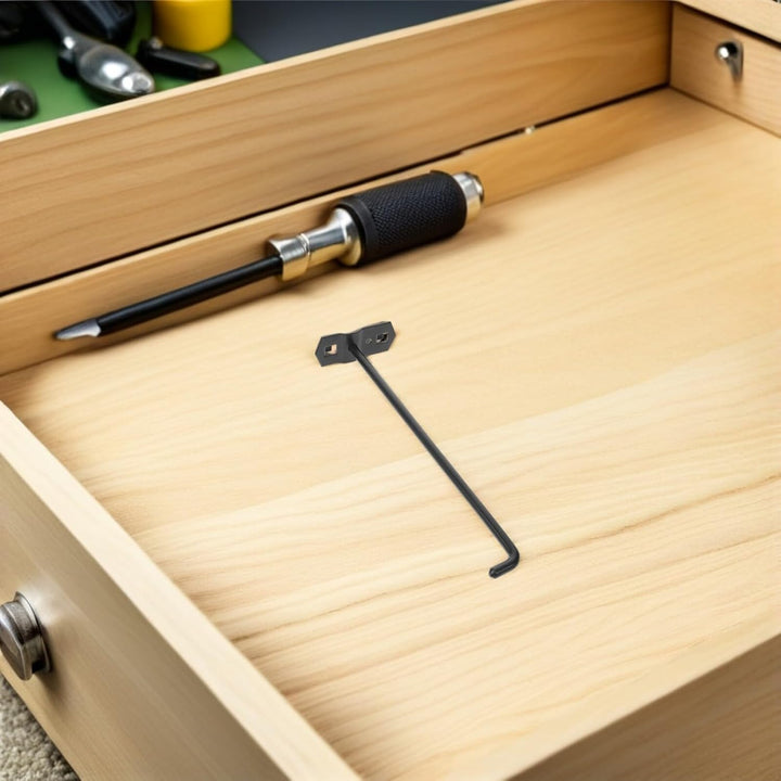 Ipetboom 10 Stück 10 Stück Schwarze Lochwandhaken 20cm Vierkantloch Metall für Verkaufsregale Werkze