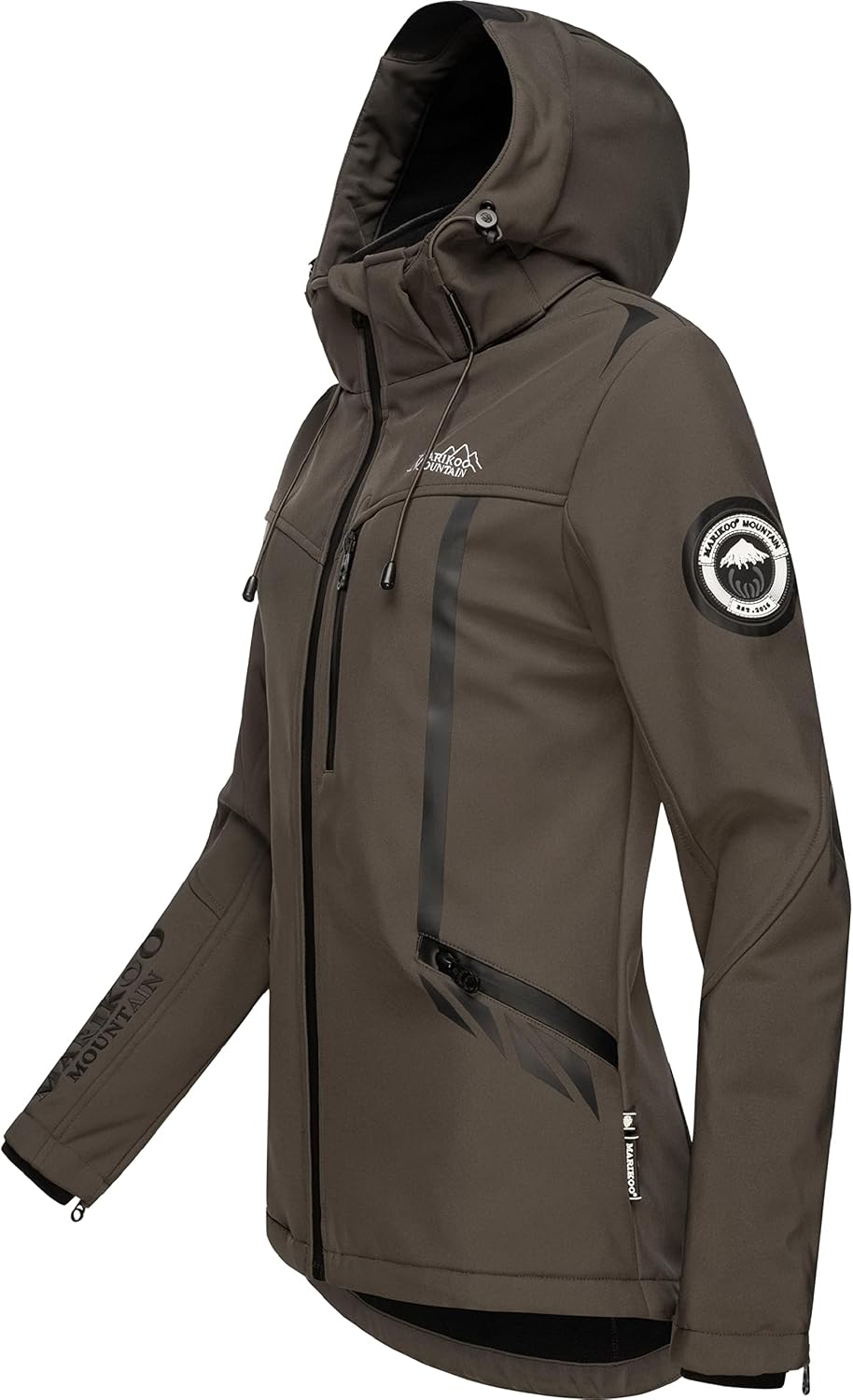 MARIKOO Damen Softshelljacke wasserdichte Funktionsjacke mit abnehmbarer Kapuze Mount-Cho-Oyu XS-XXL