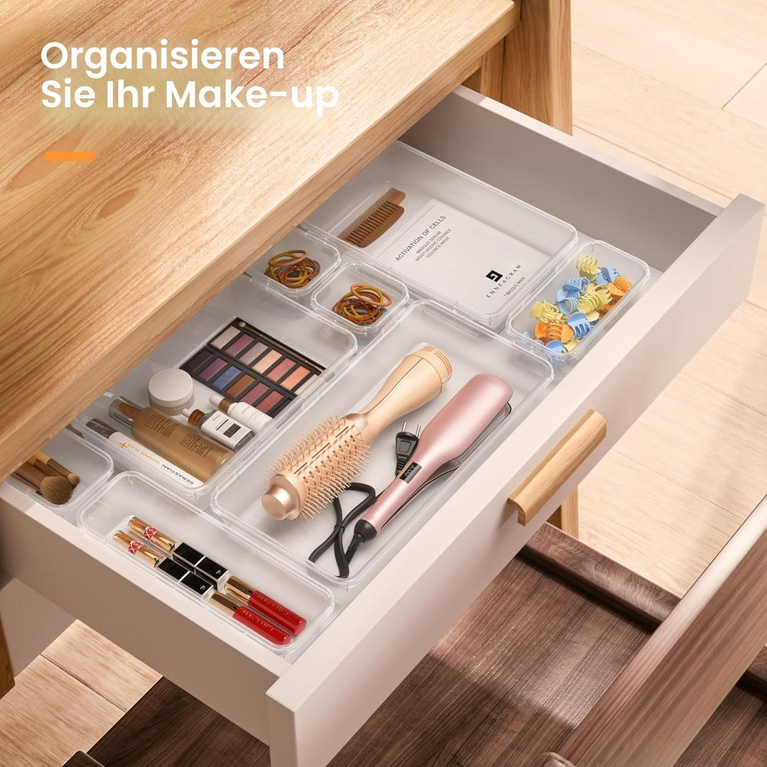 A-LuGei【Transparent 28er Schubladen Organizer,【Upgrade auf 5 Grössen】 Schminktisch Organizer Schubla