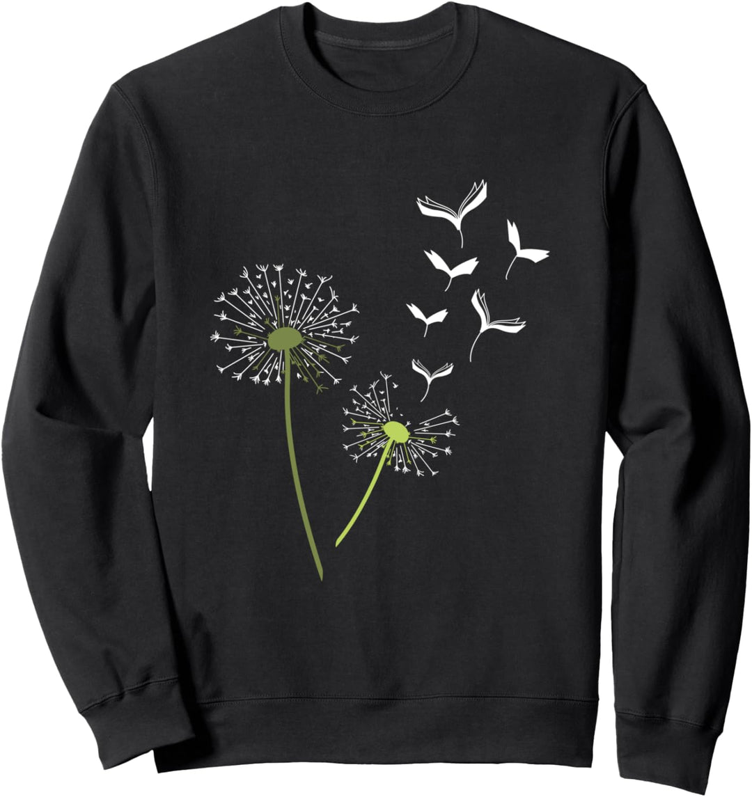 Buch Pusteblume Löwenzahn Bücher Bücherwurm Leseratte Sweatshirt