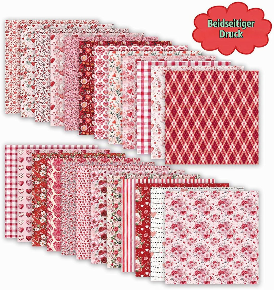 Scrapbook Papier 24 Blatt, 30,5 x 30,5 cm, Doppelseitiges Muster Papier, Elegant Blumenmuster Dekorp