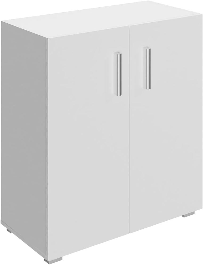 Casaria® Kommode mit 2 Türen 77x60x30 cm Holz Modern höhenverstellbarer Einlegeboden Schlafzimmer Bü