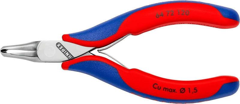 Knipex Elektronik-Vornschneider mit Mehrkomponenten-Hüllen 120 mm 64 72 120 Minischneide mit Facette