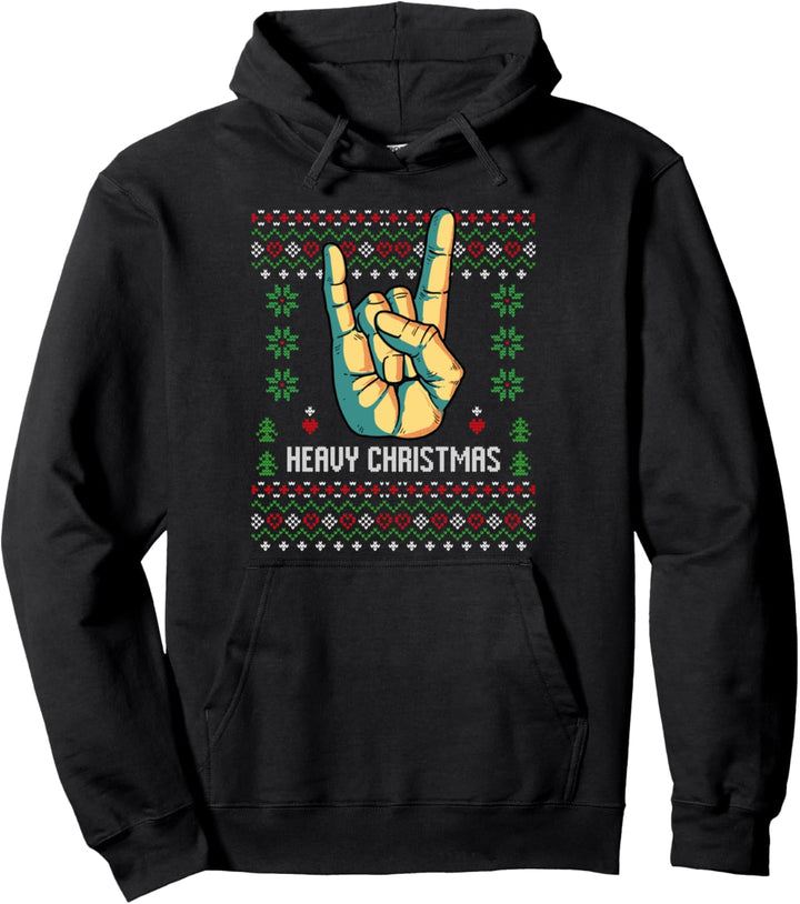 Heavy Christmas Death Metal Hässlicher Weihnachtspullover Heavy Metal Pullover Hoodie
