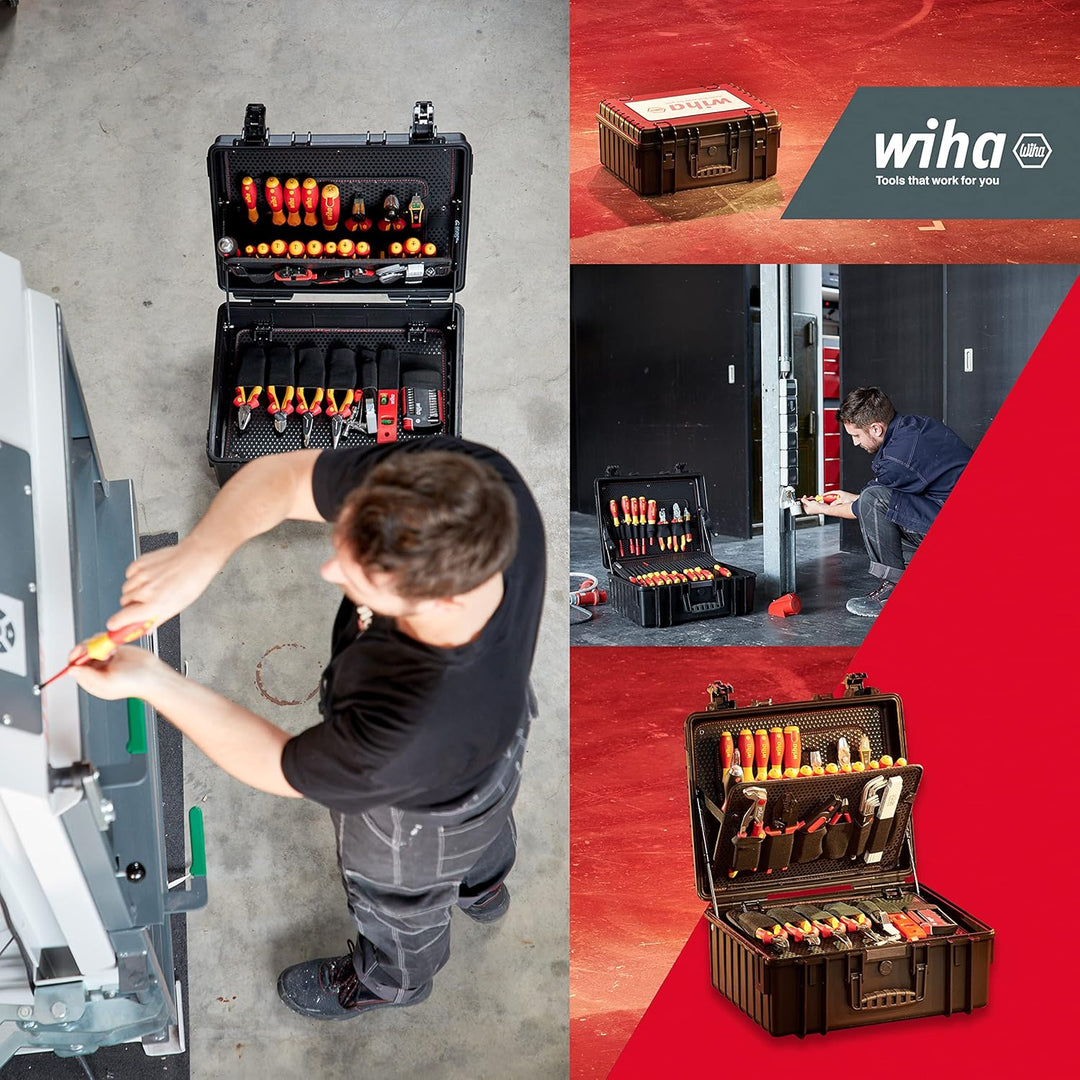 Wiha Werkzeug Set Elektriker Competence XL I gemischt 81-tlg. in Werkzeugkoffer I (40523) XL gemisch