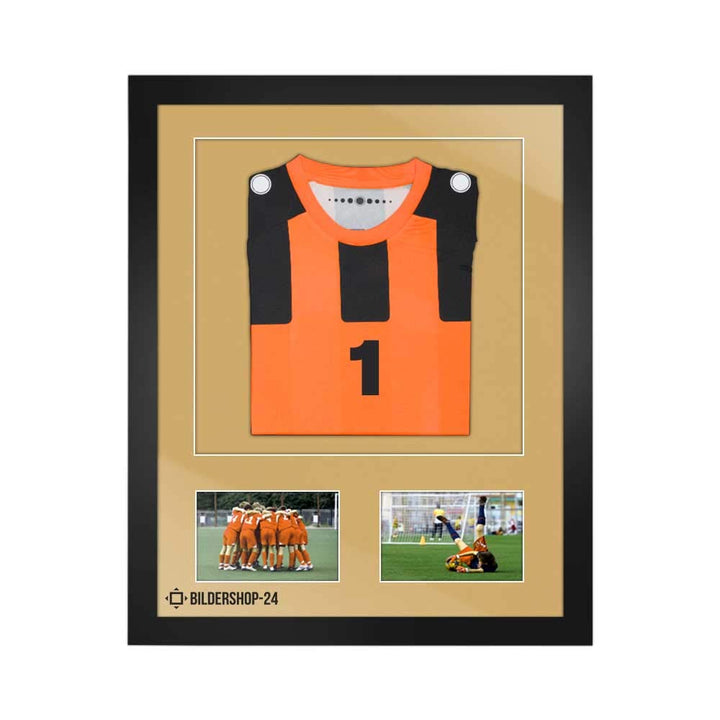 Bilderrahmen Trikotrahmen stabil RahmBig Schwarz 50 X 70 cm Rahmen für Trikots, Sport Shirts + Passe