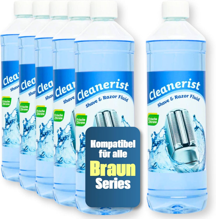 6x1 LiterCleanerist NEU !! "Mit Zitronenduft" Scherkopfreiniger zum Nachfüllen geeignet für die Rasi