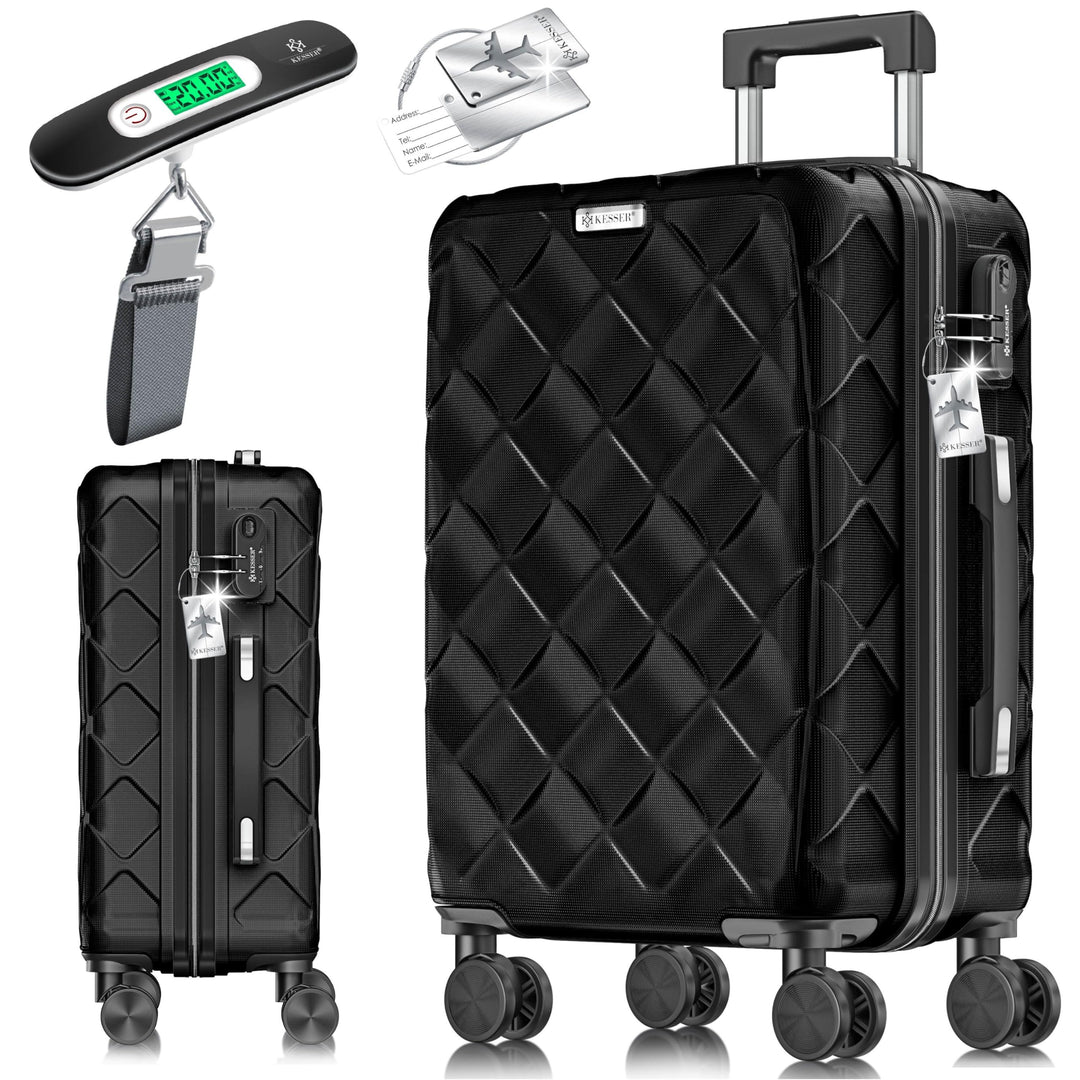 KESSER® Reisekoffer 55L Koffer Handgepäck ABS Hartschalenkoffer mit Zahlenschloss, Kofferwaage &amp; Rei