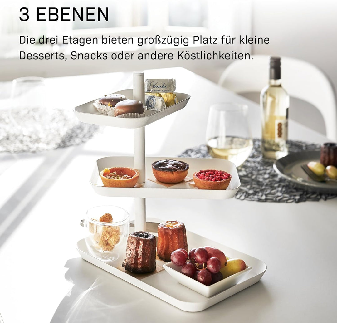 Serving stand 3 tiered - Tower - White Weiss Single, Weiss Single