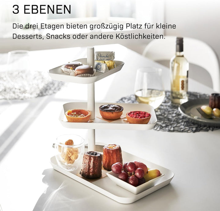 Serving stand 3 tiered - Tower - White Weiss Single, Weiss Single