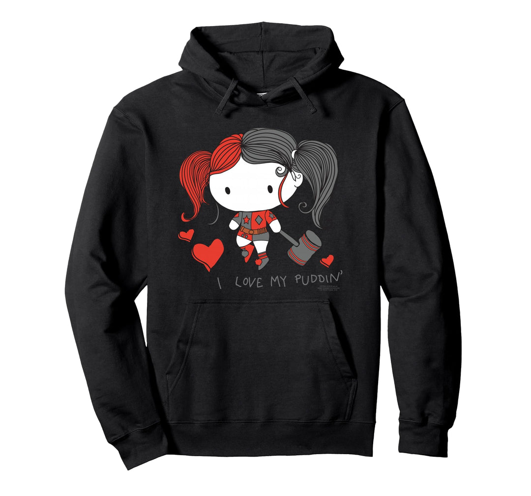 Justice League Harley Quinn I love My Puddin Pullover Hoodie