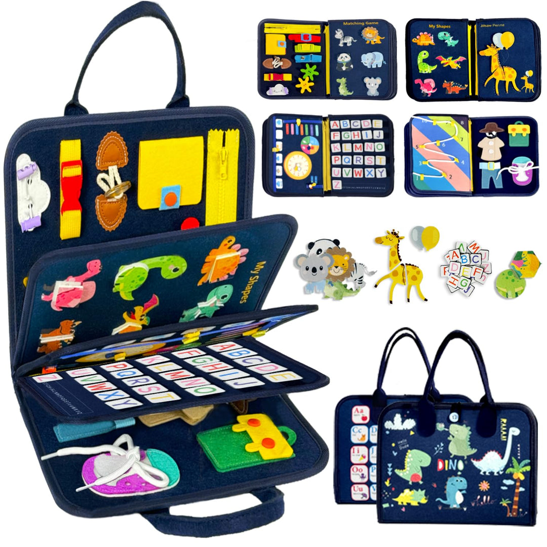 Qizfun Busy Board Montessori Spielzeug ab 1 2 3 4 Jahre – Kleinkinder Activity Board Motorikspielzeu