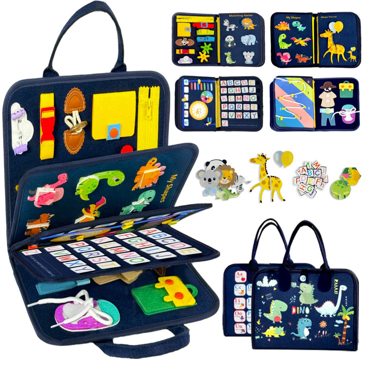 Qizfun Busy Board Montessori Spielzeug ab 1 2 3 4 Jahre – Kleinkinder Activity Board Motorikspielzeu