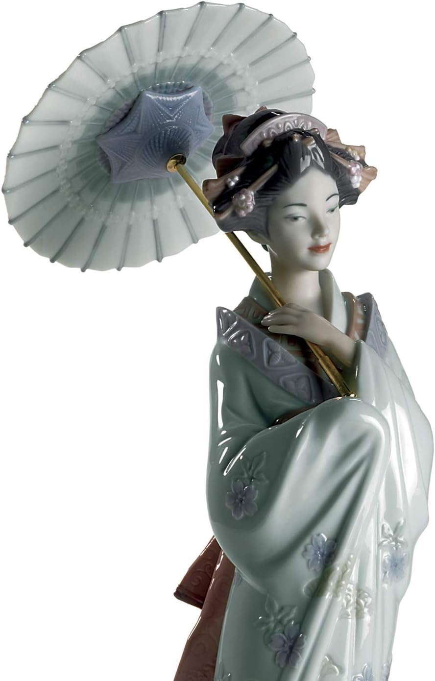 LLADRÓ Frauen-Figur Japanische Darstellung. Frau. Porzellan.