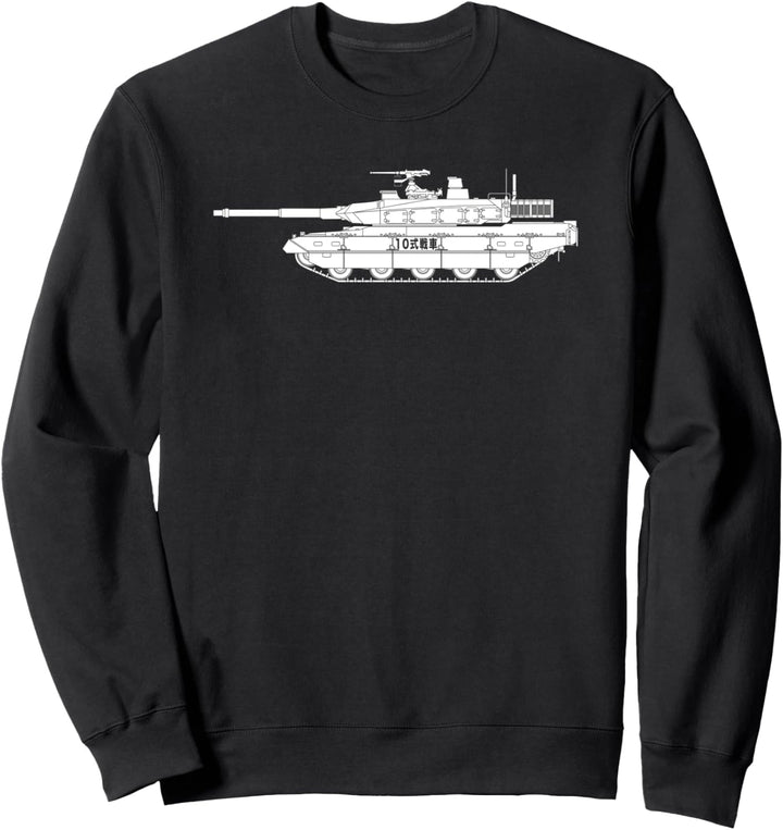 Typ 10 Panzer japanische Militärpanzer Silhouette Sweatshirt
