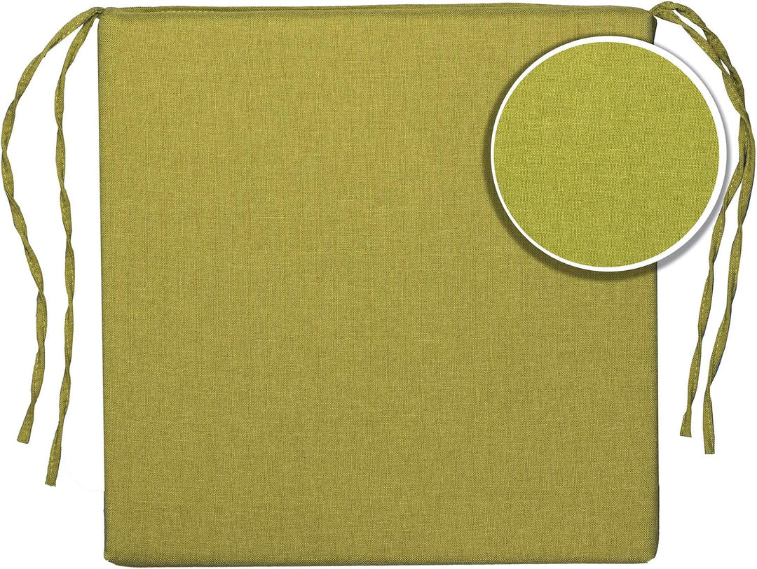 sunnypillow 4er Set Stuhlkissen mit Bindebänder - 40 x 40 x 3 cm - Sitzkissen Outdoor für Stühle/Bän