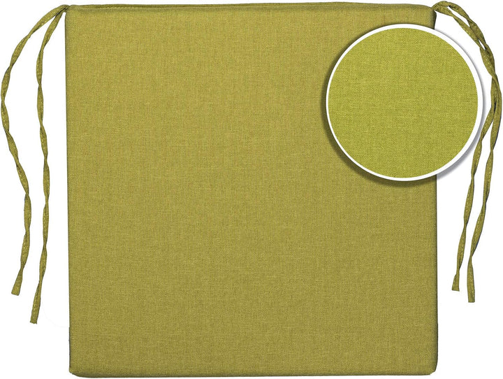 sunnypillow 4er Set Stuhlkissen mit Bindebänder - 40 x 40 x 3 cm - Sitzkissen Outdoor für Stühle/Bän