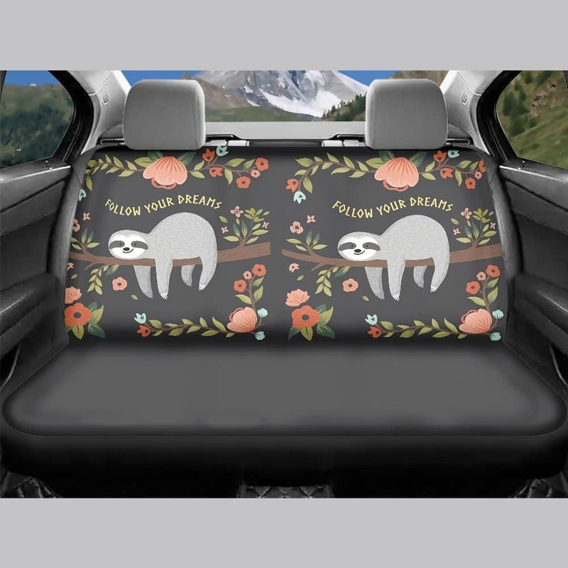 chaqlin Funny Sloth Print Autositzbezüge + Rückenlehnenbezug hinten + Sitzbezug hinten Autositzbezüg