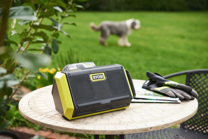 RYOBI 18 V ONE+ Akku-Bluetooth Box Pro RBT18-0 (1 x 20W Ausgangsleistung, Lautsprecherdurchmesser 76