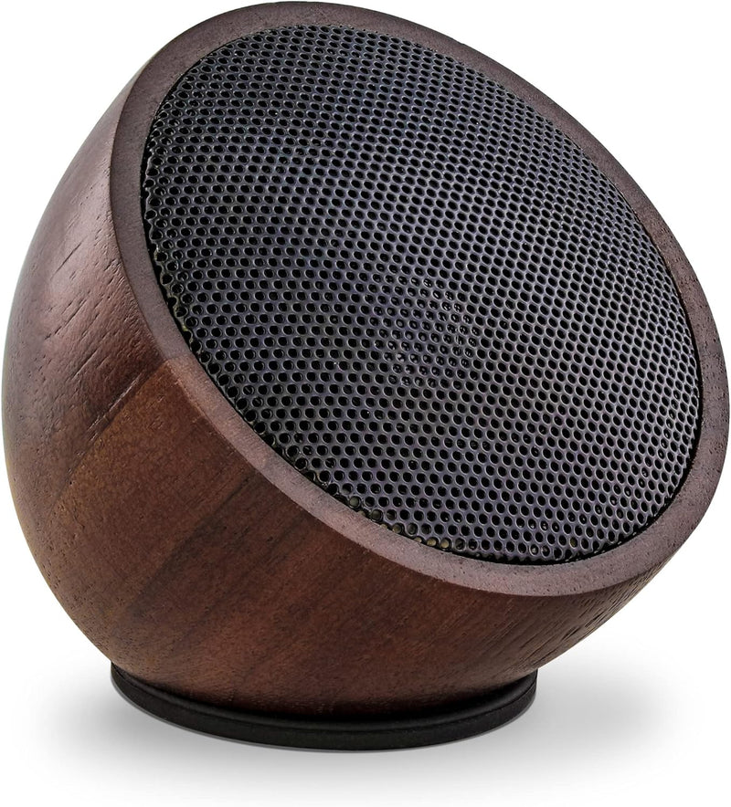 InLine 55380H woodwoom, Mini Bluetooth Walnuss-Holz Lautsprecher, 52mm, braun