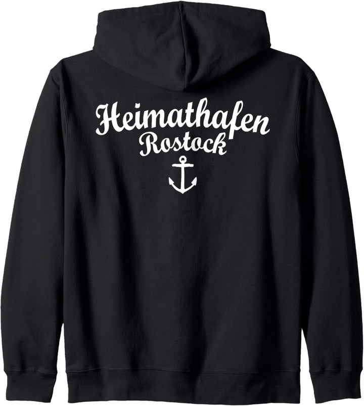 Heimathafen Rostock (Weiss) Kapuzenjacke