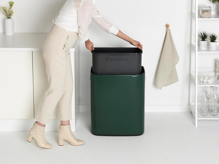 Brabantia Touch Bin, Pine Green, 60L 1 Inneneimer (60L) Pine Green, 1 Inneneimer (60L) Pine Green