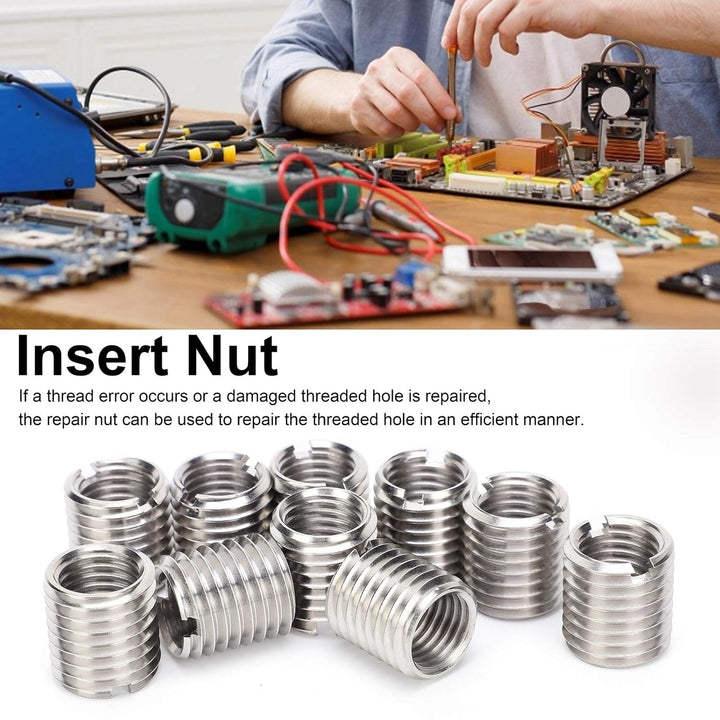 Selbstschneidender Gewindeeinsatz, 10 Stück 22 mm Umrüstschraube Mutter Innengewinde M16 x 2 Ausseng