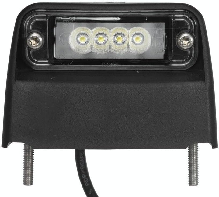 HELLA - Kennzeichenleuchte - LED - 24V - geschraubt/Anbau - Lichtscheibenfarbe: glasklar - Kabel: 20