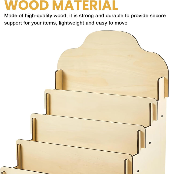 Kartenständer Aus Holz Mit 4 Etage Display Ständer, postkartenständer, Präsentationsständer, Grusska