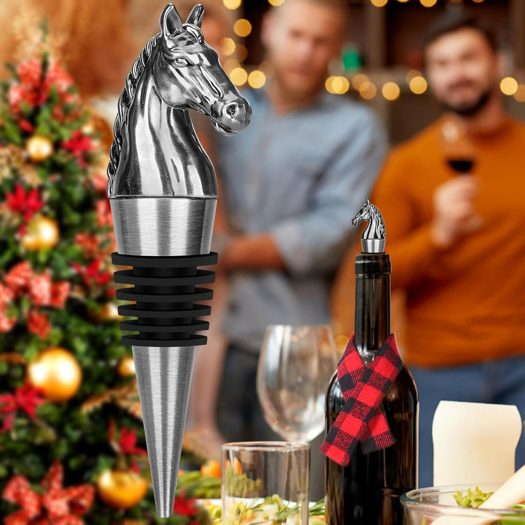 LULLEA Weihnachtsgeschenke Verpackt Pferd Weinflaschenverschluss, Weihnachtsgeschenke Pferde Geschen