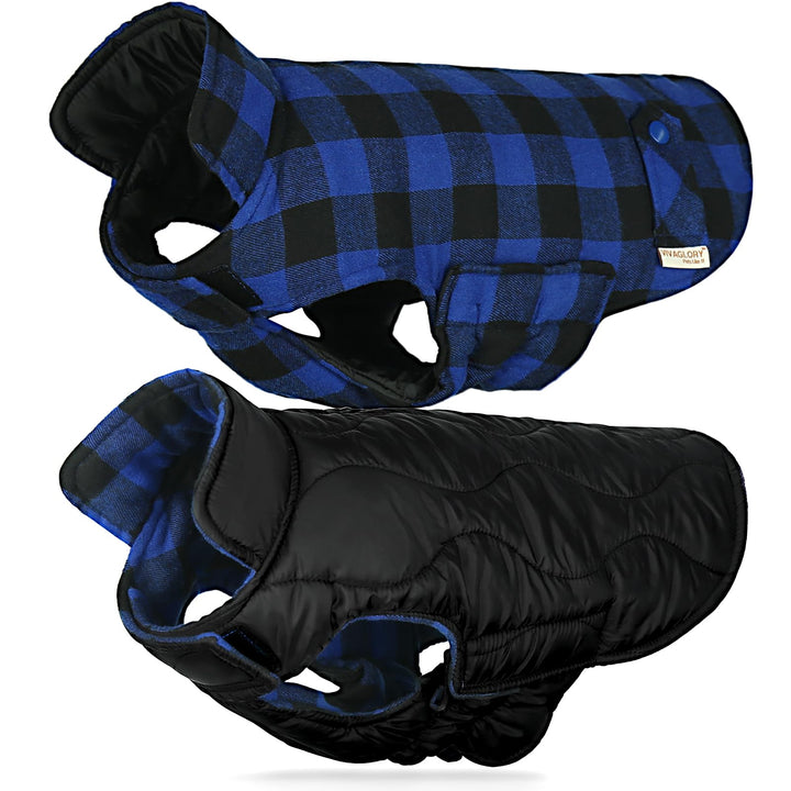 VIVAGLORY Softjoy Hundemantel, Wintermantel mit Bauchschutz, Hundejacke für Winter & Weihnachten, Wa